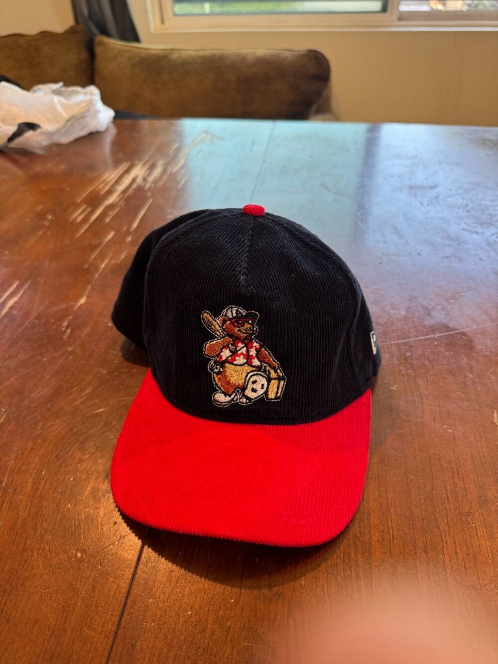 New Era MiLB Copa de la Diversión Corduroy Snapback, Navy and Red